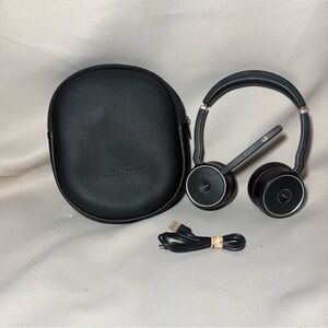 Jabra Evolve 75 Noise-Cancelling Wireless Over-Ear Bluetooth Headset w/ case